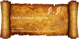 Jedlicska Júlia névjegykártya