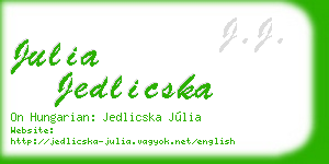 julia jedlicska business card